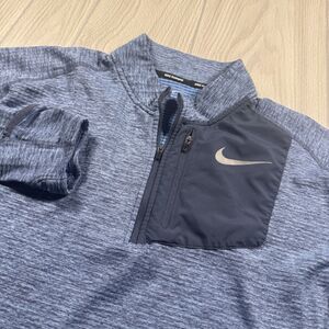 Nike Running 1/4 Zip Pullover Dri Fit  Womens XL Blue Performance Thermal